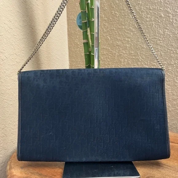 CHRISTIAN DIOR VINTAGE TROTTER MONOGRAM FLAP PURSE - Picture 3 of 13